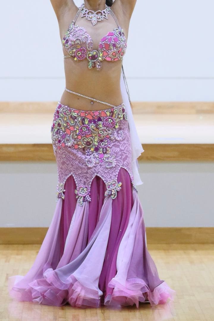 期間限定SALE Irina ベリーダンス衣装　モーブピンク