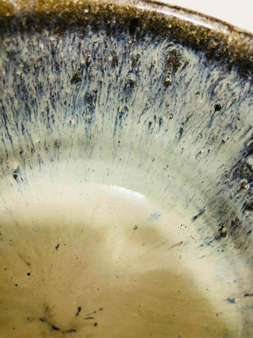 期間限定特価 唐津焼 朝鮮唐津 浜本洋好 藁灰釉 鉄釉 重ね掛け 片口小鉢