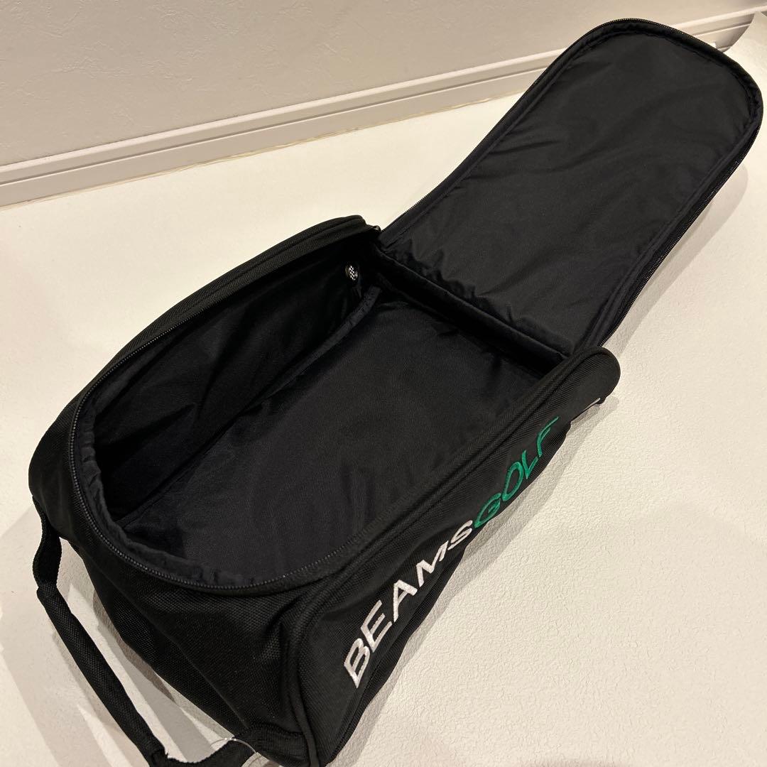 新品・未使用✨BEAMS GOLF ビームス ゴルフ　シューズケース　黒　緑ロゴ