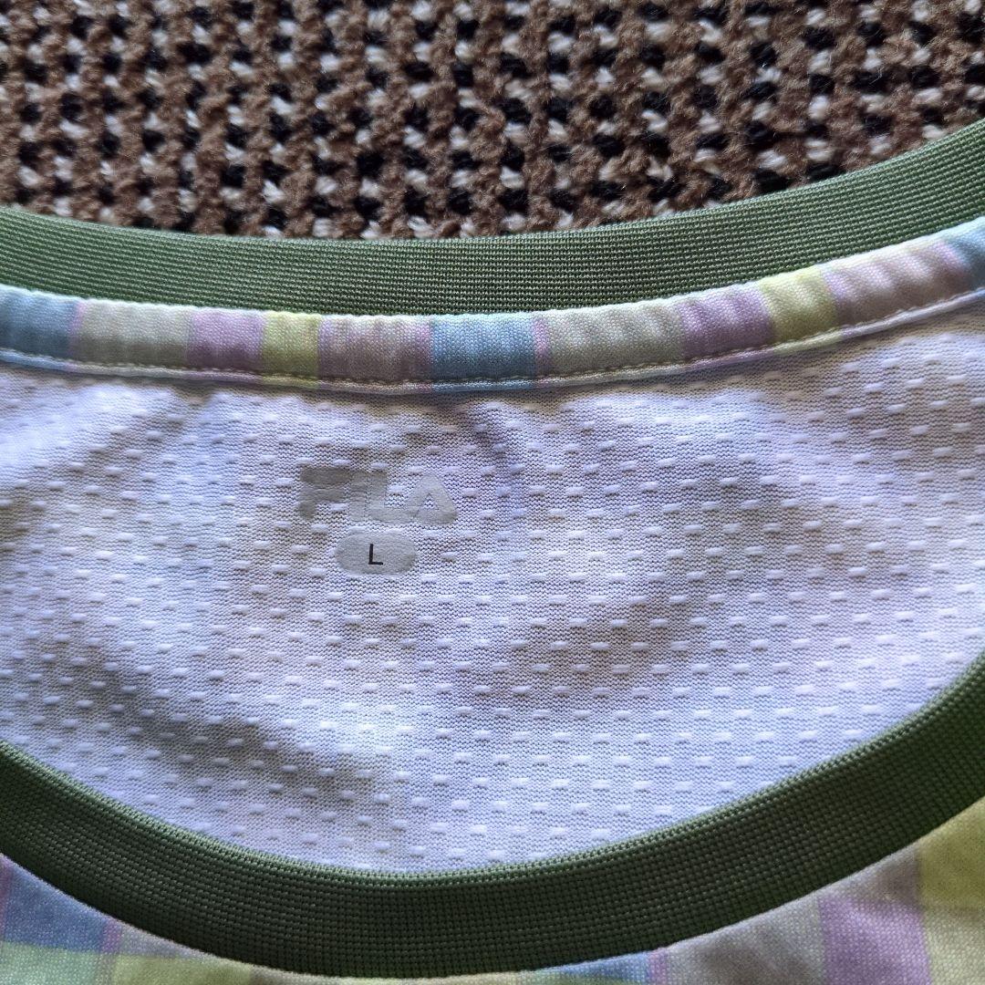 FILA チェック柄 付トップススコート Lサイズセットアップ