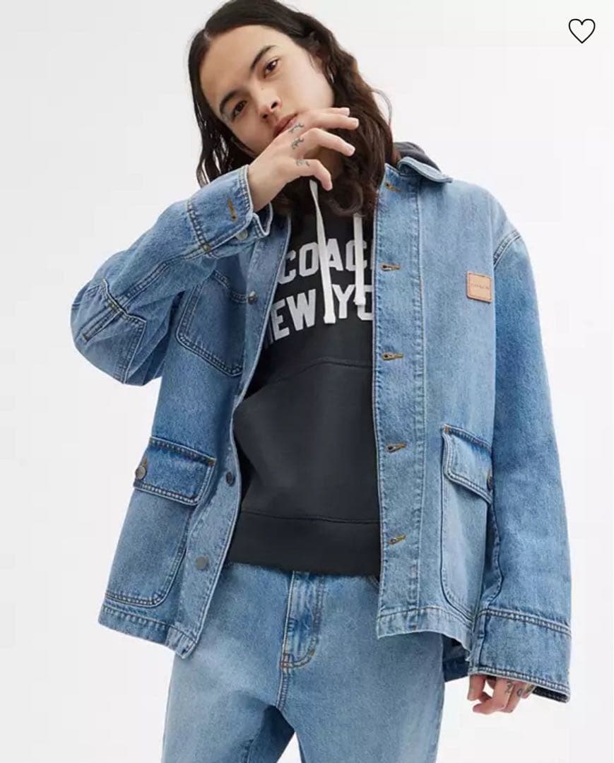 ちーCOACHコーチデニムチョアジャケットブルゾンアウター限定Gジャン