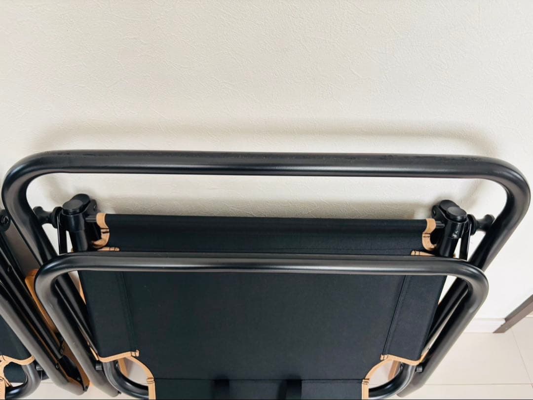 クイックキャンプ 1人掛け 折りたたみ ローチェア ブラック2脚セット