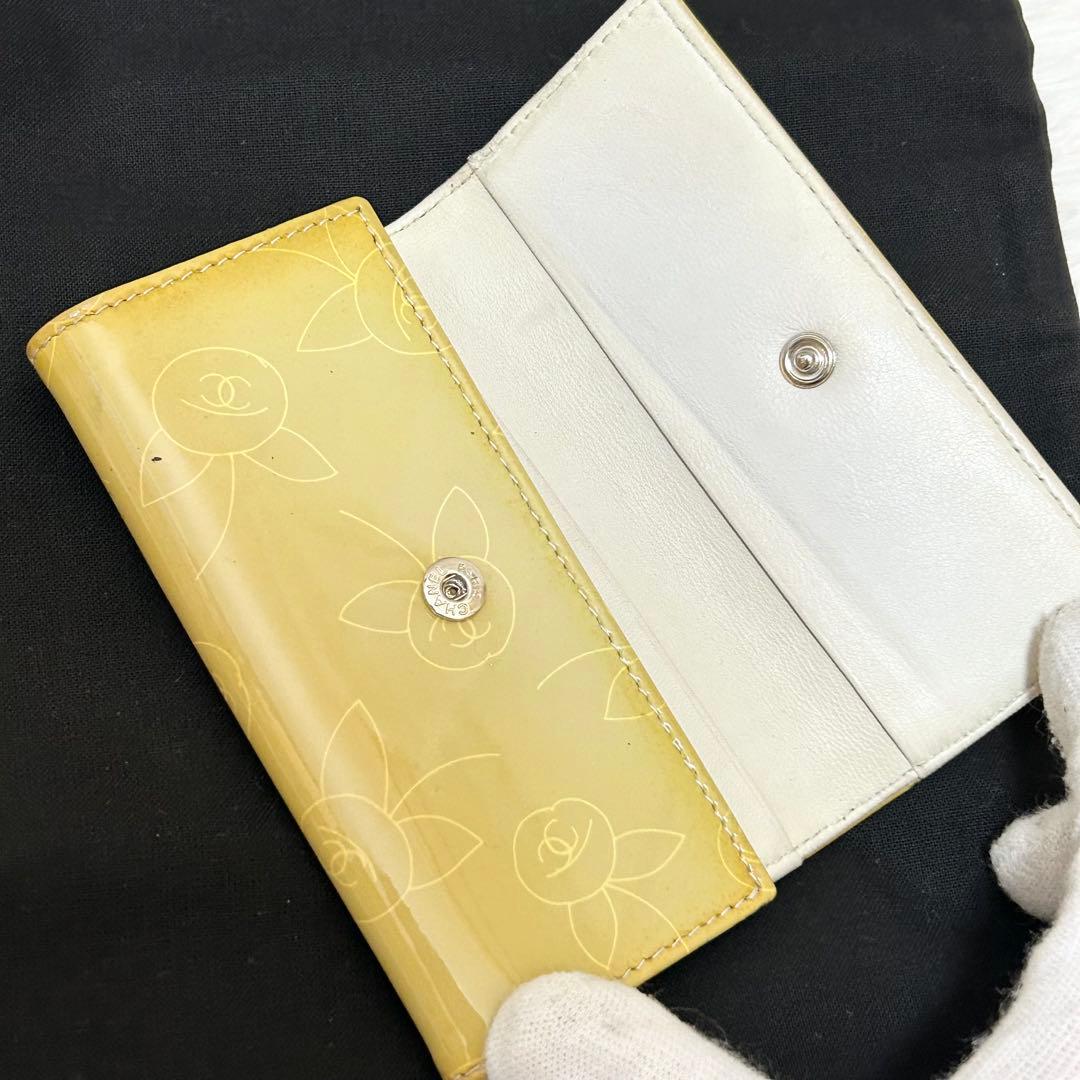 【高級】CHANEL シャネル キーケース ココマーク エナメル