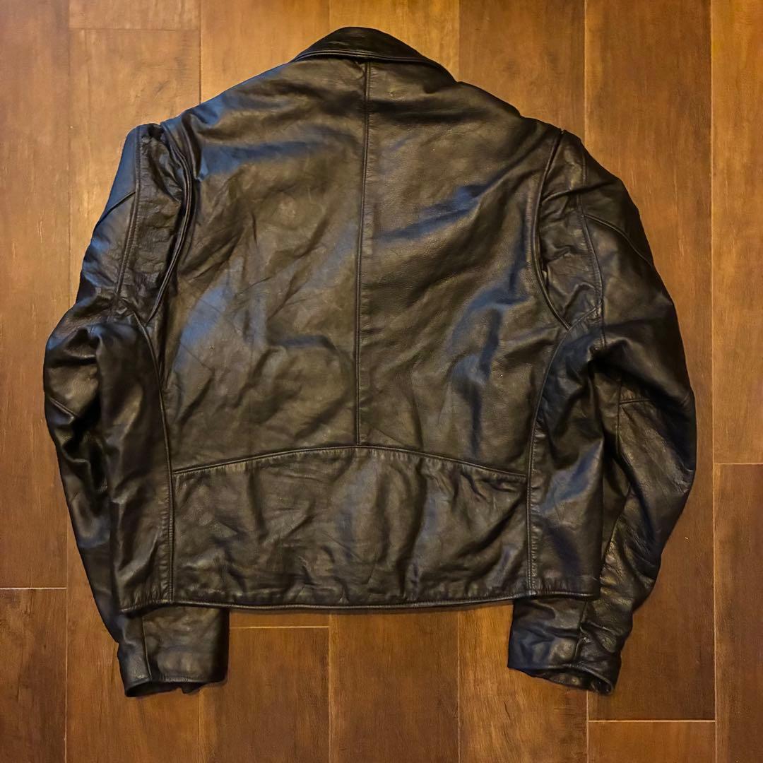 80s us vintage レザーダブルライダースジャケット 古着