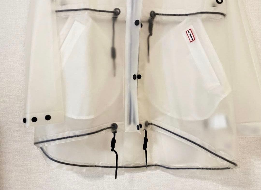 HUNTER 透明 レインコート S