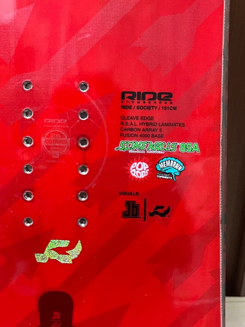 Ride Society 151 スノーボード レッド