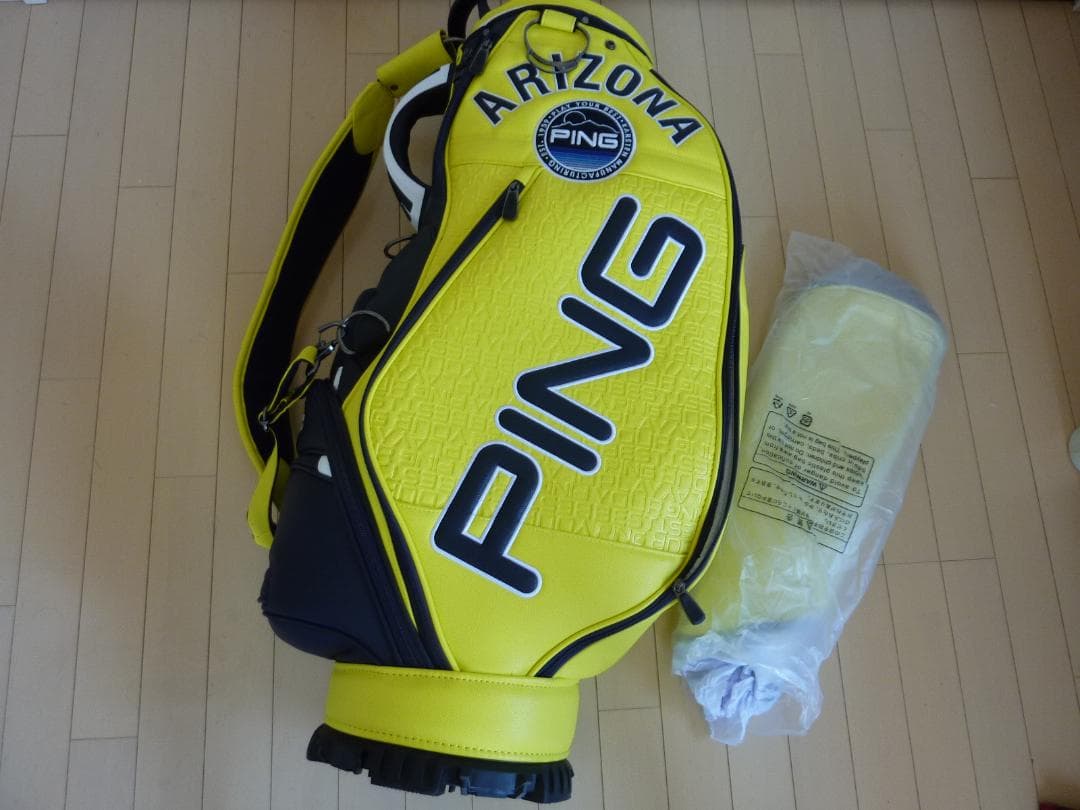 PINGピン２０２５年モデル完売品９.５型４分割イエローキャディバッグ
