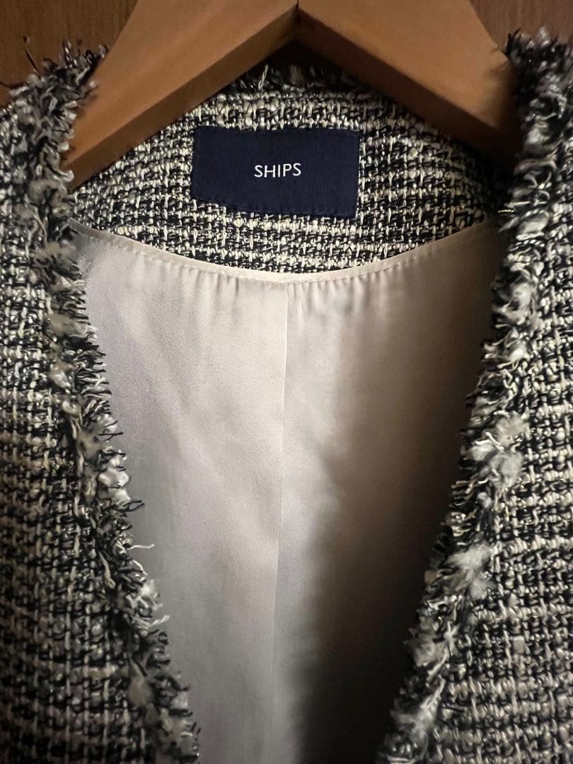 【新品】SHIPS for womenツイードカラーレスジレ（セレモニー対応可）