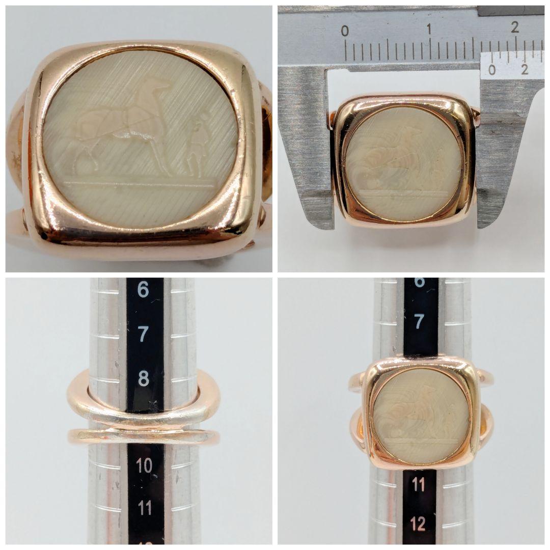 HERMES コロゾリング 50表記 9号 ピンクゴールド 箱付き 指輪 ホース