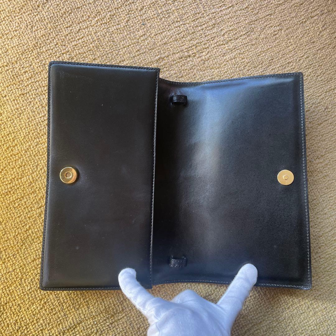 BALLY　クラッチバッグ　パーティー　ブラック　レザー　レディース　バリー