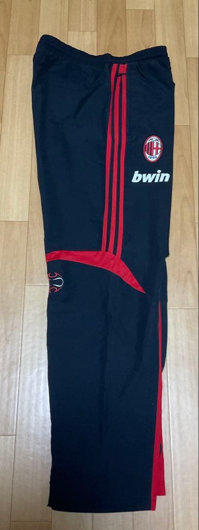 ACミラン adidas ジャージ上下(黒・赤)サイズL