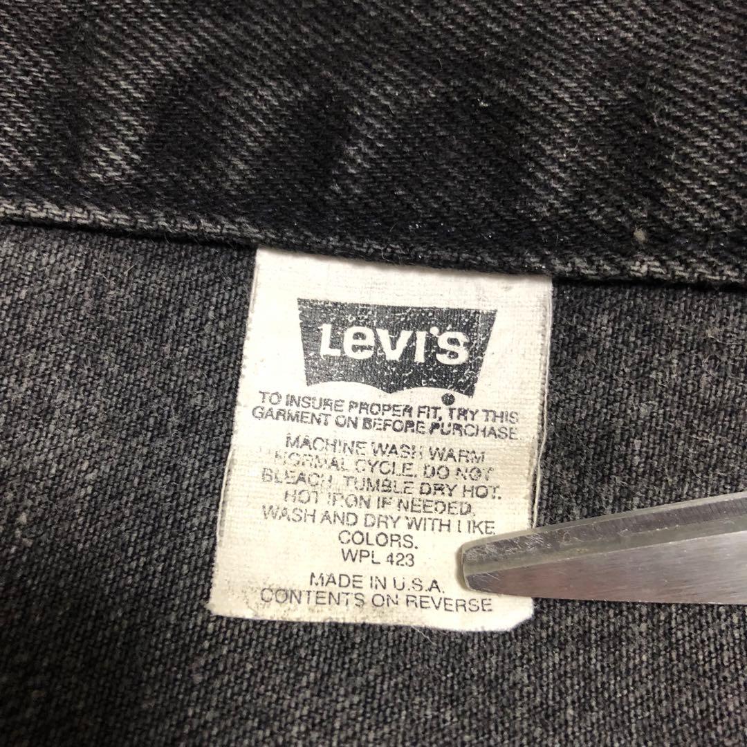 リーバイス57508 Gジャン　ブラック　後染め　USA製