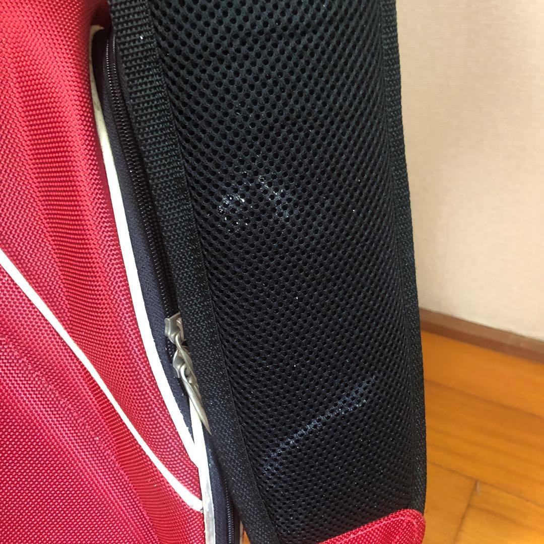 アディダス adidas キャディバッグ レッド フード付き