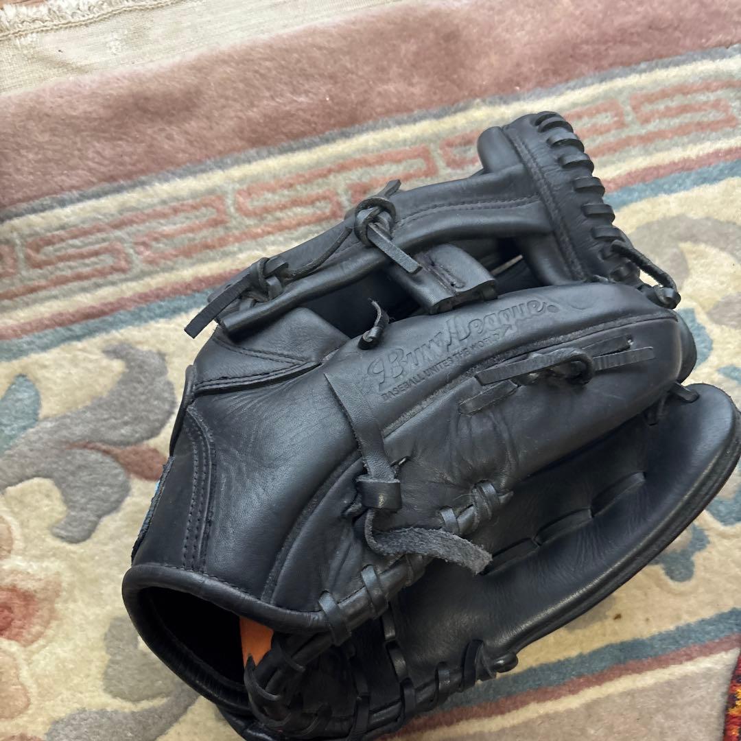ミズノ ビューリーグ 軟式グローブ 旧Mラベル 青ビュー 黒