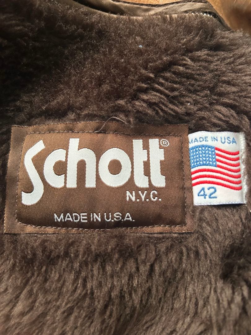 Schott レザージャケット サイズ42 ブラウン