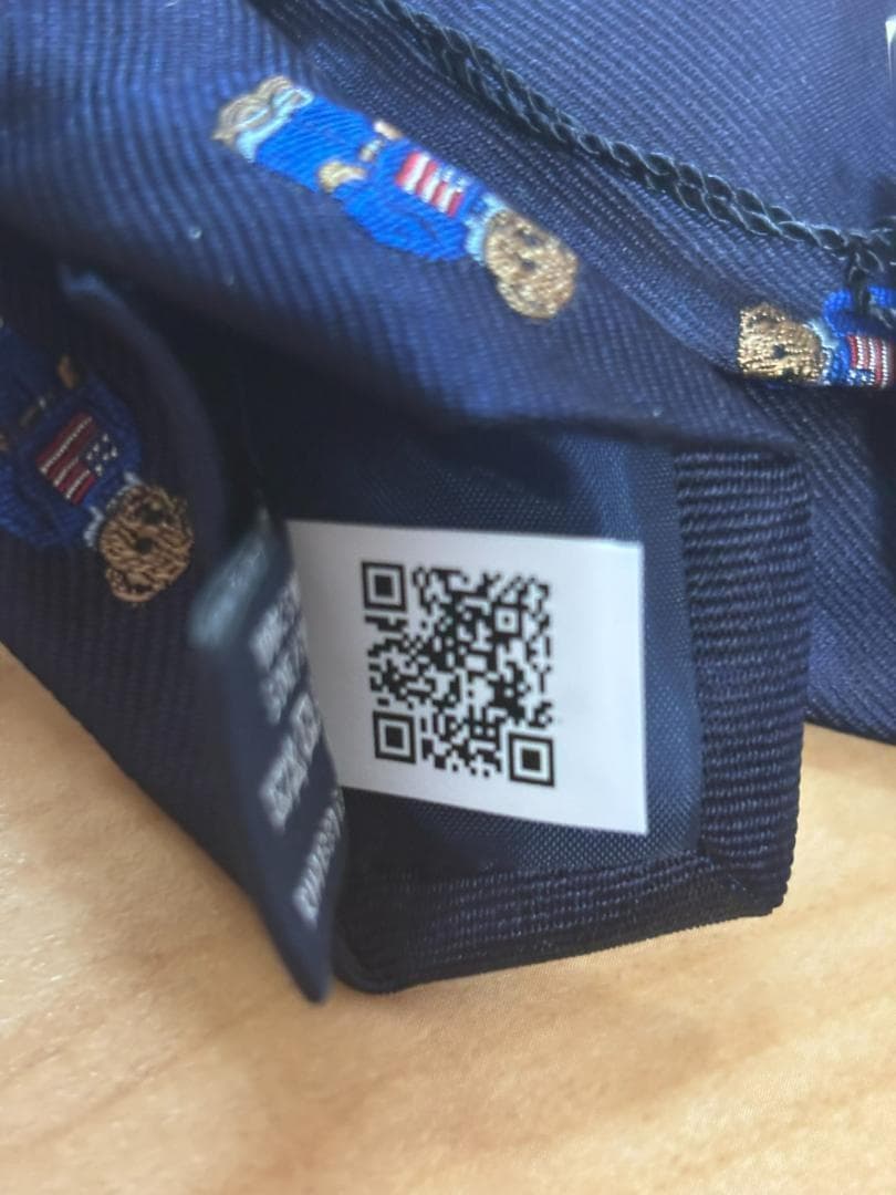 残り僅か2025ラルフローレンポロベアボーイス8－20サイズネクタイ　イタリア製