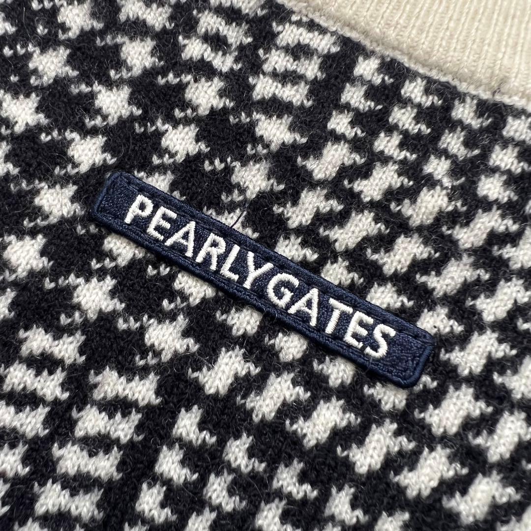 パーリーゲイツ　カシミア100 千鳥格子柄　ニット　セーター レディース　ゴルフ