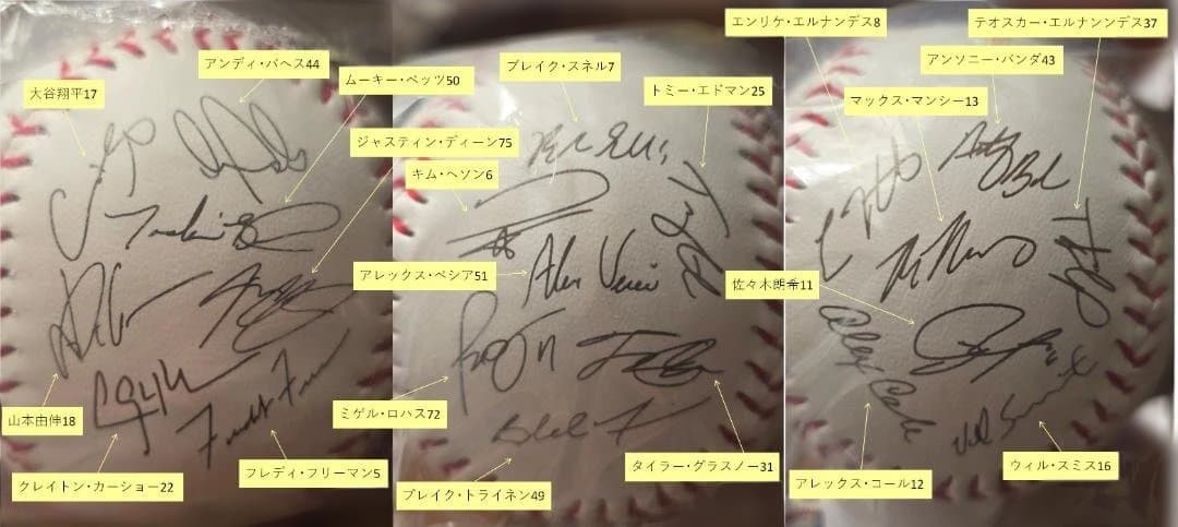 O*a様 2025MLB WS チャンピオンボール ロサンゼルスドジャース サイ