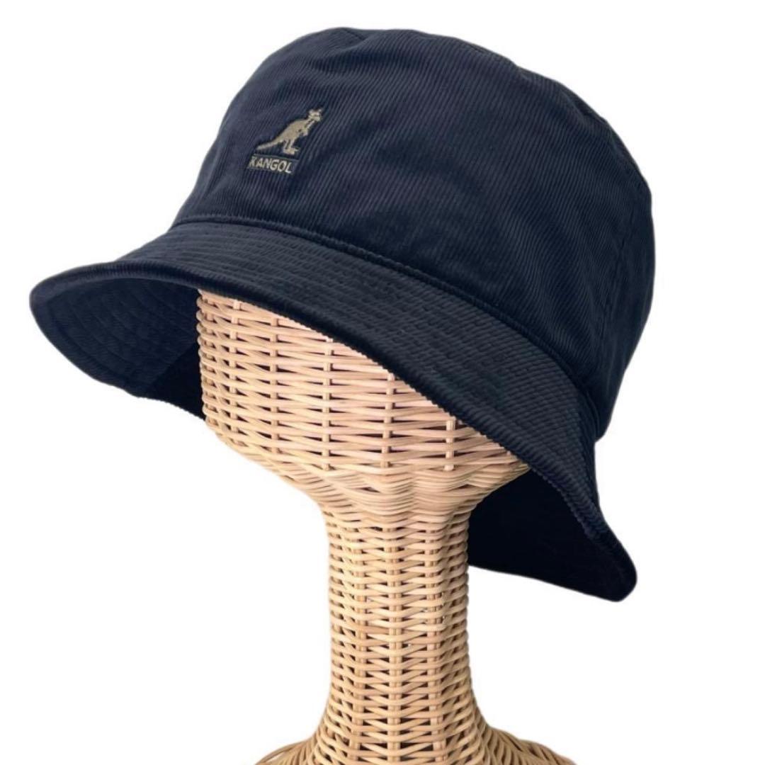 KANGOL　コーデュロイ　バケットハット　ブラック　XLサイズ