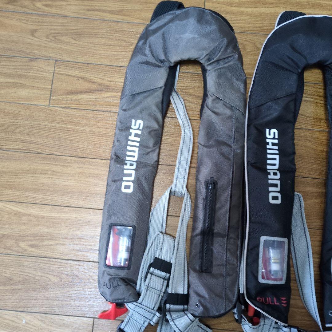 SHIMANO ライフジャケット PULL 3 グレー ブラック2個セット