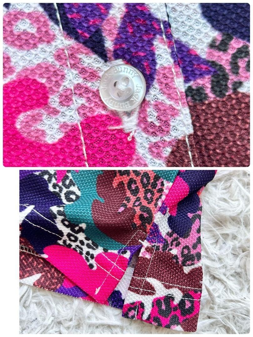 新品・タグ付き♡ジャックバニー ポロシャツ ゴルフ ボタニカル柄 機能性 1