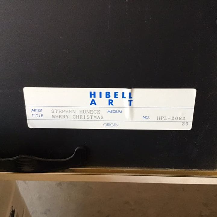 版画  大サイズ　スティーブンヒュー ネック　クリスマス　黒ラブラドール