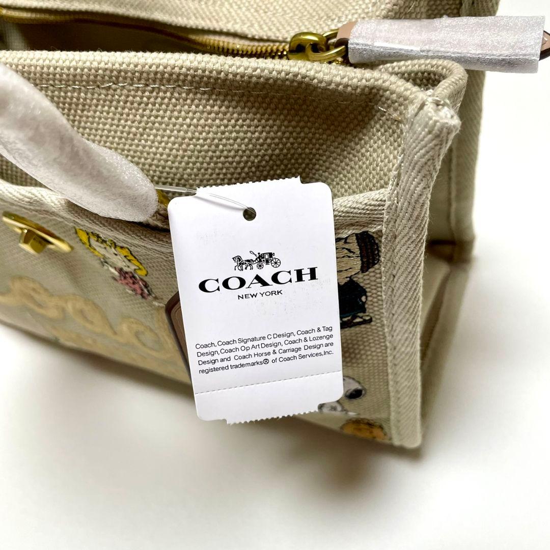 COACH コーチ カーゴトート26 スヌーピー　CBH43 ベージュ