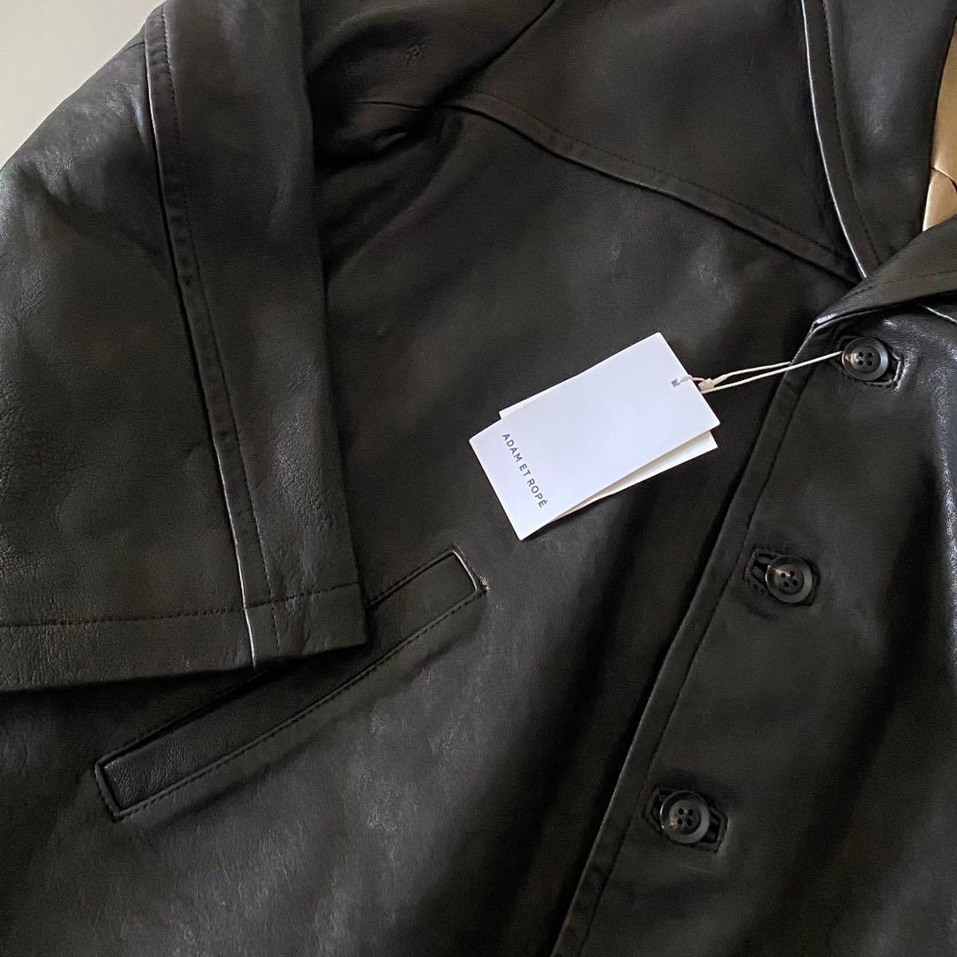 ① ADAM ET ROPE アダムエロペ レザー カーコート ジャケット