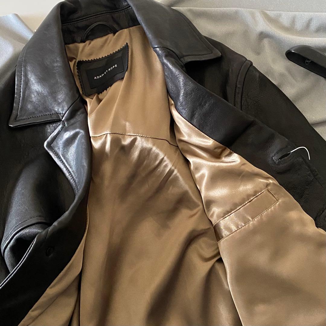 ① ADAM ET ROPE アダムエロペ レザー カーコート ジャケット