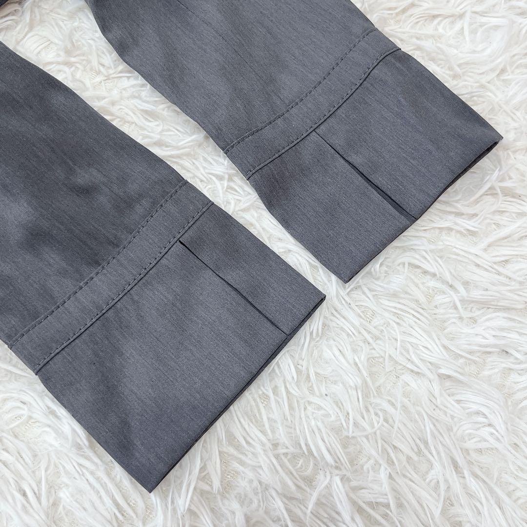 フォクシー シャツワンピース Aライン フレア ロング丈 ウエストリボン ベルト