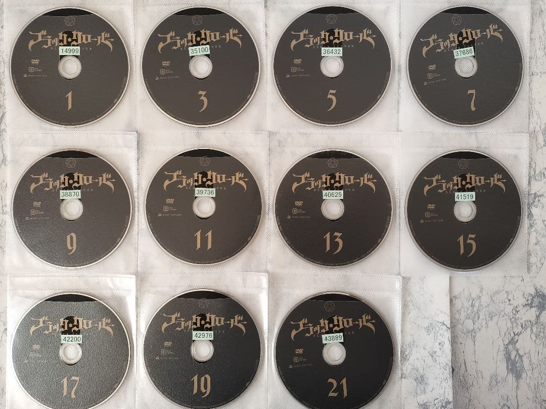 【非完全】DVD　ブラッククローバー　1~22巻　計22巻