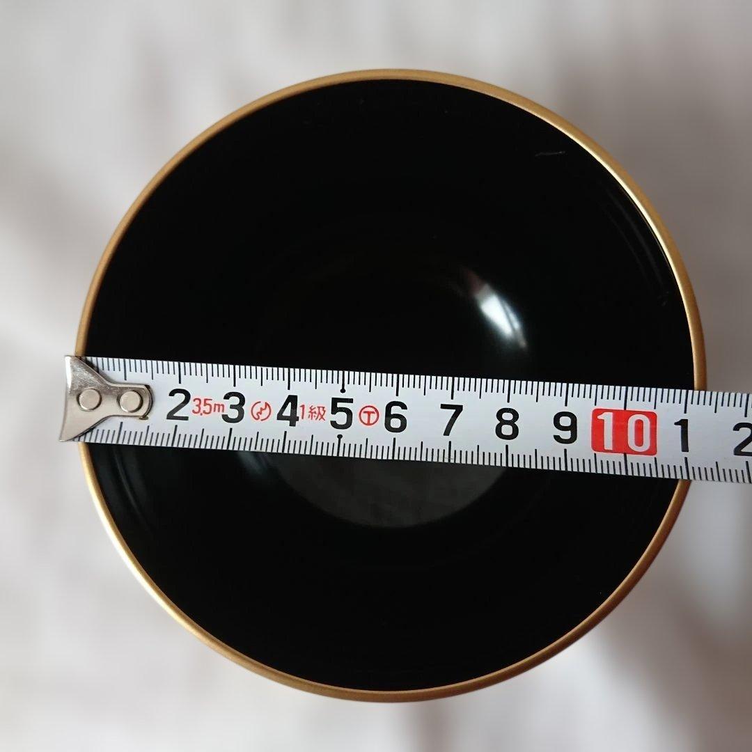 未使用 会津塗 乙造作 金彩蒔絵 青海波 本漆仕上 お椀 吸物椀 汁椀 5客