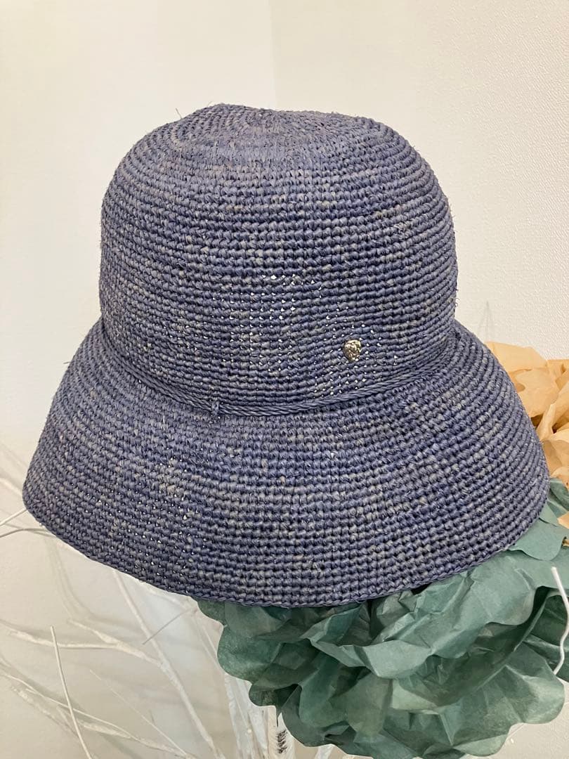 ヘレンカミンスキー 美品 ネイビー プロバンス10 ラフィア