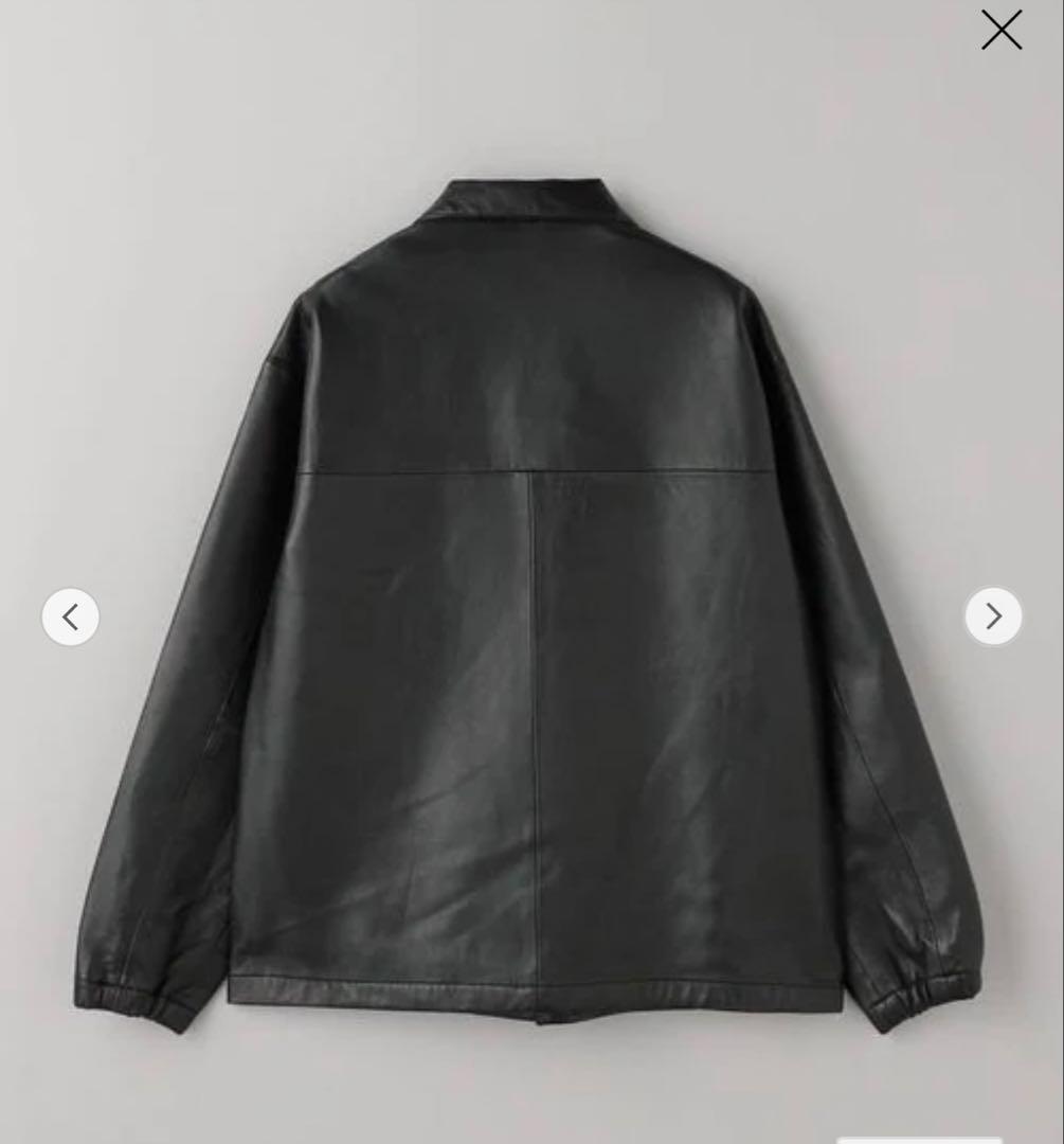 ビューティーアンドユースユナイテッドアローズ レザー コーチジャケット 黒 S