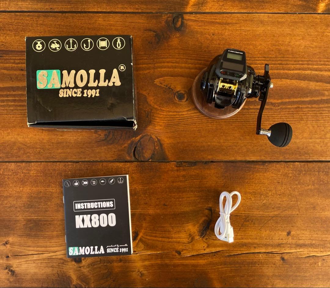 デジタルカウンター付きベイトリール　タイラバ　船釣り　ジギング　ソーラー充電