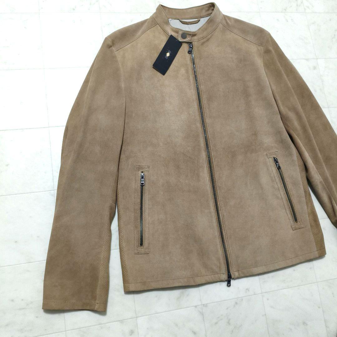 新品 2025SS JOSEPH ABBOUD ゴートスエードシングルライダース