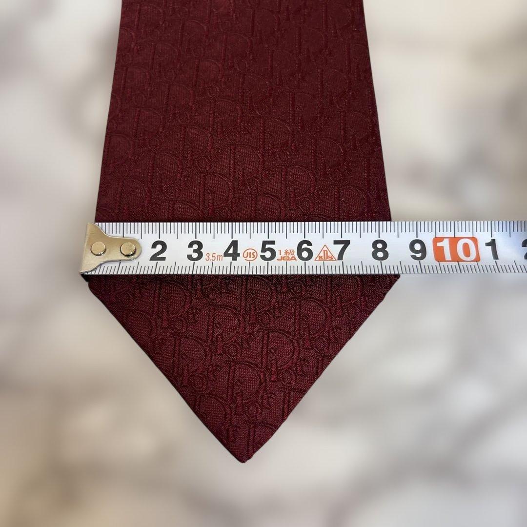 【極美品✨】Dior ネクタイ　オブリーク柄　レッド　赤　トロッター柄