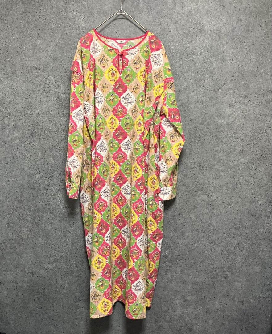 I am I Dinosaur in flower オーバーチャイナワンピース