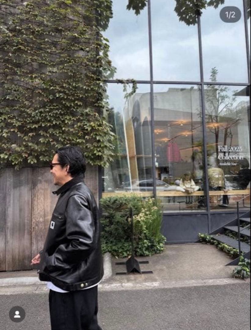 ジャケット・アウター sacai Carhartt WIP Leather Jacket black