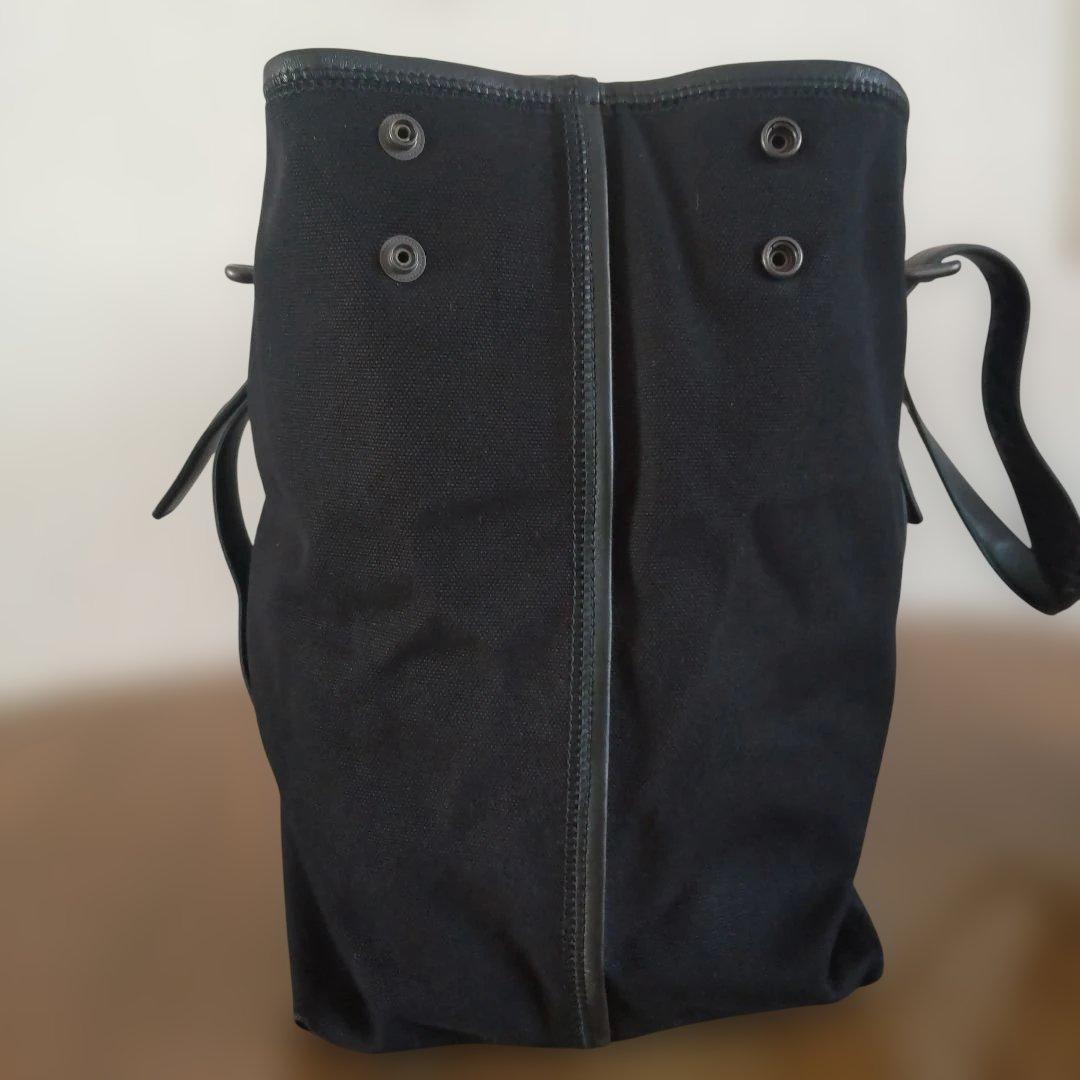BOTTEGA　BENETA 黒のキャンバスレザートートバッグ
