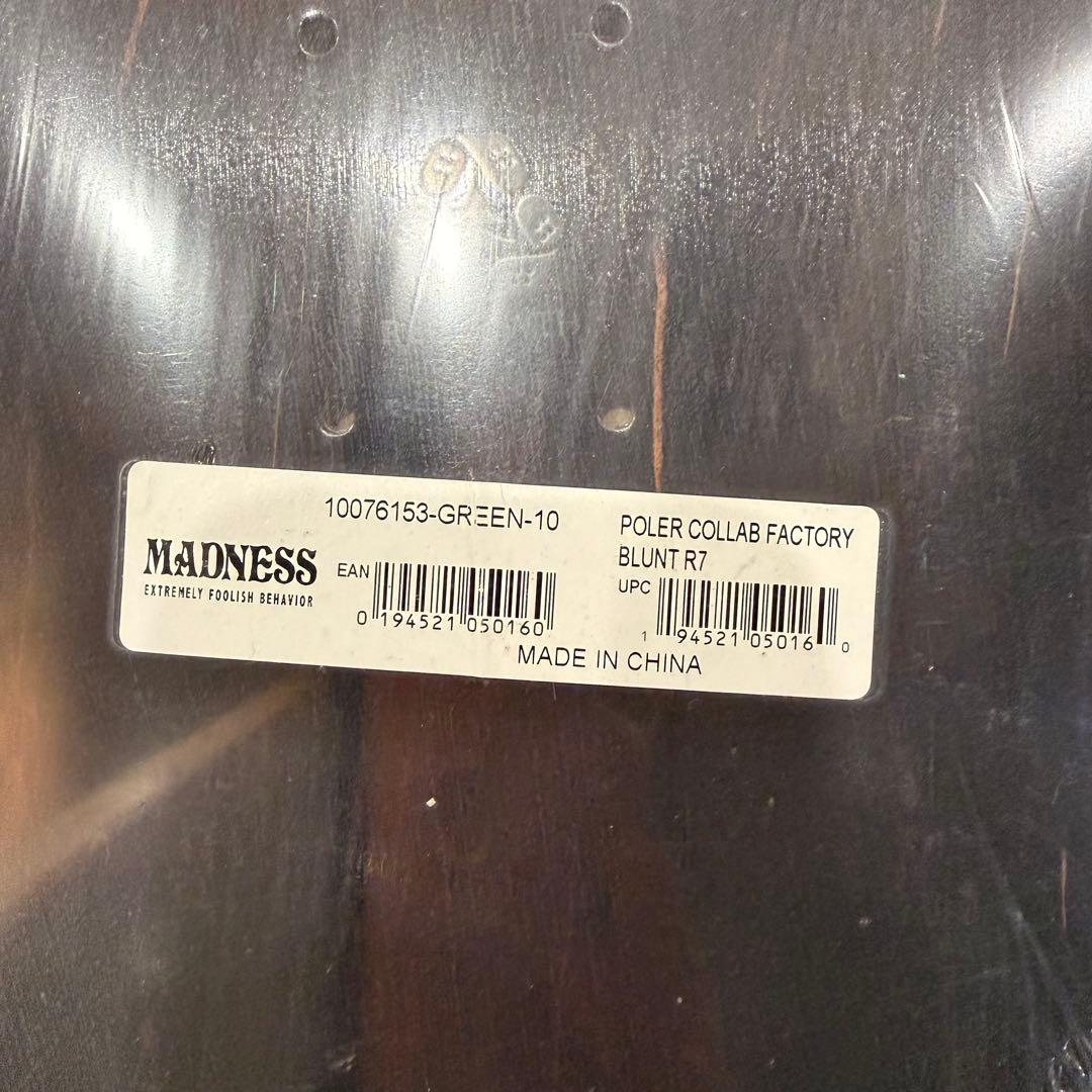 1*6様 新品未使用MADNESS x POLERコラボデッキ 10.インチ
