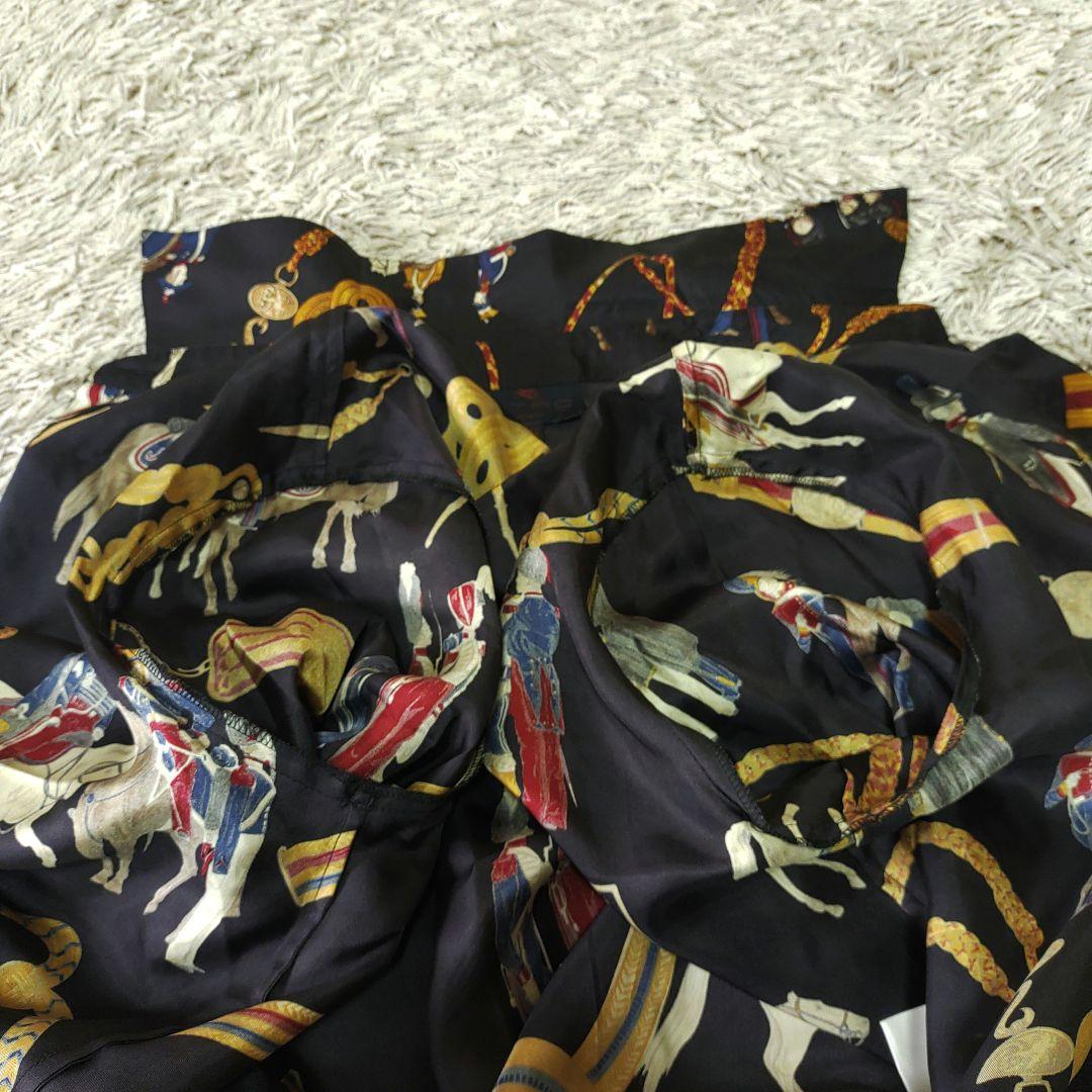 【美品】ETRO　エトロ　シルク　絹　42 XLサイズ　長袖シャツ　貴婦人　比翼