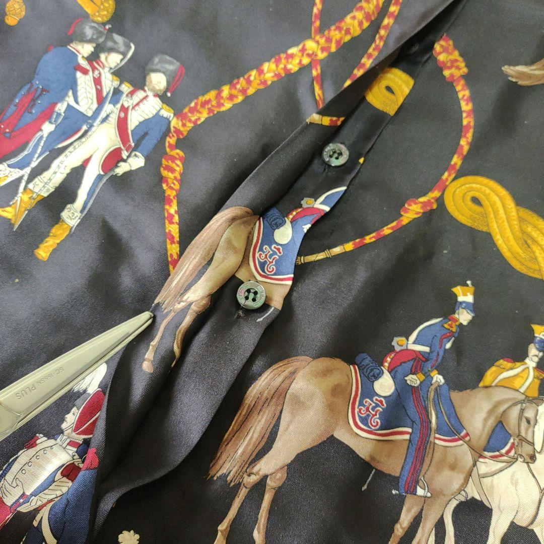 【美品】ETRO　エトロ　シルク　絹　42 XLサイズ　長袖シャツ　貴婦人　比翼