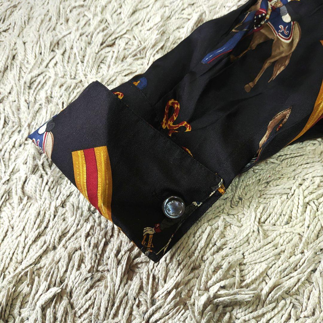 【美品】ETRO　エトロ　シルク　絹　42 XLサイズ　長袖シャツ　貴婦人　比翼