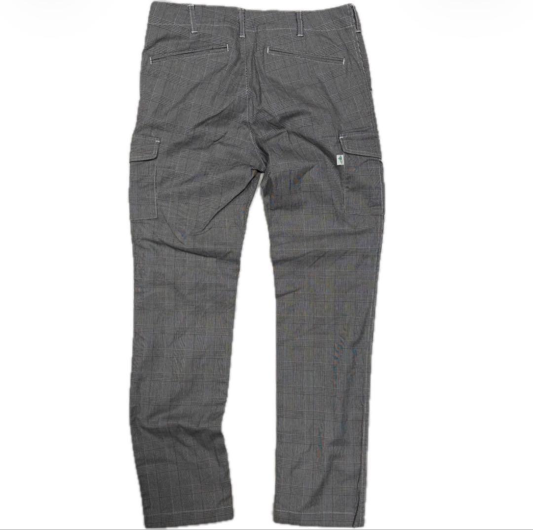 ビームスゴルフ M カーゴパンツ グレー グレンチェック柄 ストレッチ ウェア