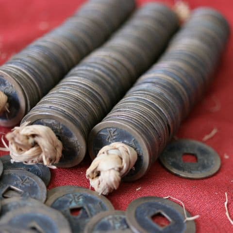 M4R 古銭 寛永通宝 文銭と思われます 寛永通寳 約300枚 縄差し