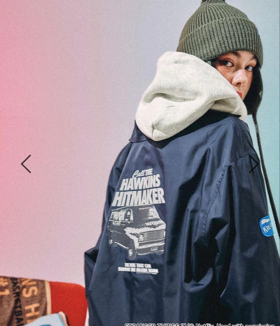 【STRANGER THINGS】ニコアンド コーチジャケット ダークネイビー