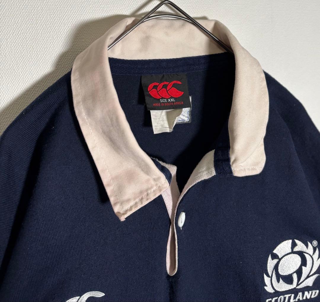 Canterbury　刺繍ロゴ　プリント　スコットランド代表　ラガーシャツ