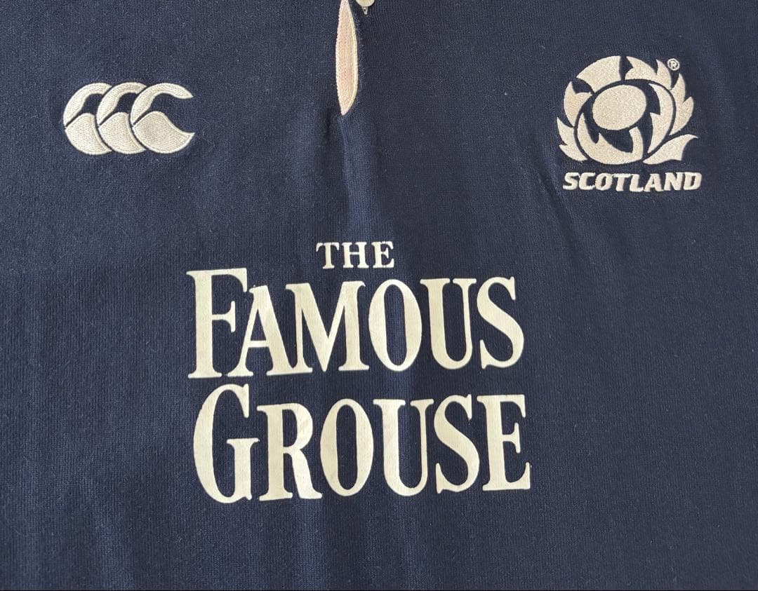 Canterbury　刺繍ロゴ　プリント　スコットランド代表　ラガーシャツ