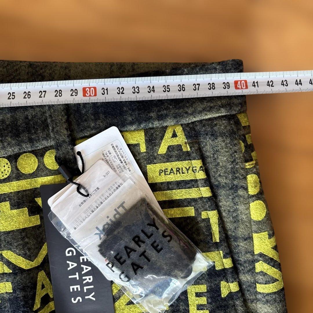 ☆新品☆ PEARLY GATES チェック柄パンツ M カーキ×黒×黄　秋冬